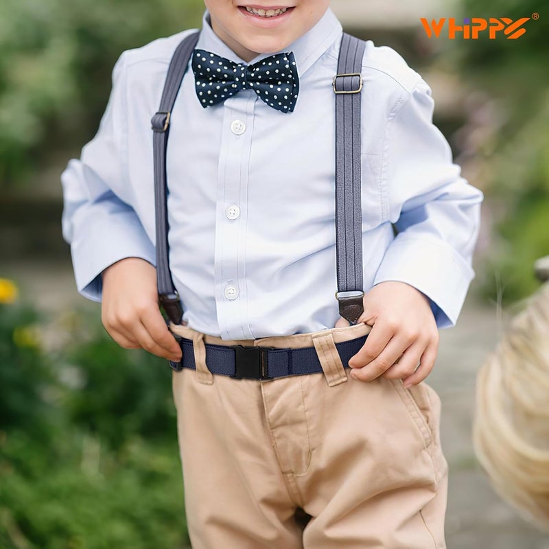 WHIPPY Elastic Kids Belt for Boys Girls - Stretch Invisible Belt with Adjustable Clip Buckle Latch Belts for School Sports - Image 2